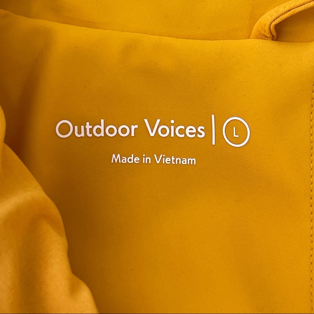 NEW Outdoor Voices Size L Mustard Yellow Fleece Full Zip Jacket in Cider Cloud - Picture 10 of 12